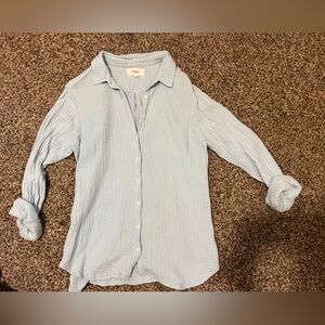 XiRENA Sky Blue Crinkle Shirt